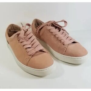 FRYE Ivy Low Lace Up Sneakers Size 8 M Blush Tumbled Nubuck Leather 3471299